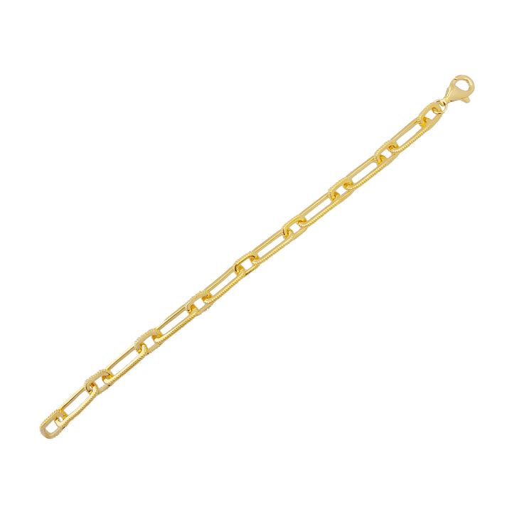 Gold Beaded Chunky Link Bracelet - Adina Eden's Jewels