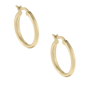 Gold / 23 MM Medium Tube Hoop Earring - Adina Eden's Jewels