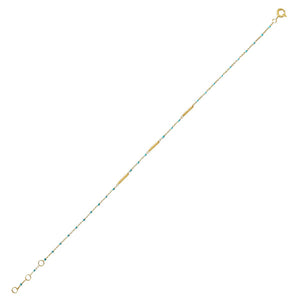 Turquoise Turquoise Bar Beaded Bracelet - Adina Eden's Jewels