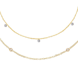 Gold CZ Anklet Combo Set - Adina Eden's Jewels