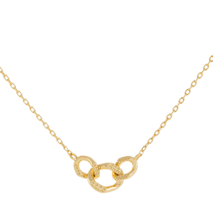 Gold Interlocked Circle Necklace - Adina Eden's Jewels