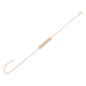 Rose Gold Engraved Bar Name Bracelet - Adina Eden's Jewels