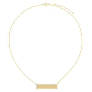  Pavé Engraved Bar Name Necklace - Adina Eden's Jewels