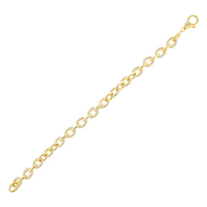 Gold Pavé Round Link Bracelet - Adina Eden's Jewels