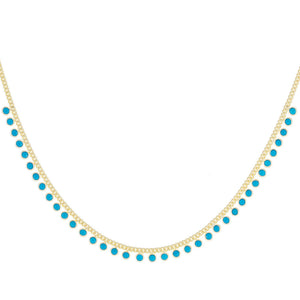 Turquoise Turquoise Bezel Drop Choker - Adina Eden's Jewels