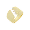 Gold Wide Open CZ Ring - Adina Eden's Jewels