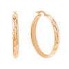 Rose Gold / 35 MM Wide Twisted Hoop Earring - Adina Eden's Jewels