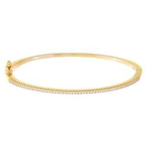 Gold Thin Pavé Bangle - Adina Eden's Jewels