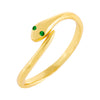 Gold CZ Snake Wrap Ring - Adina Eden's Jewels