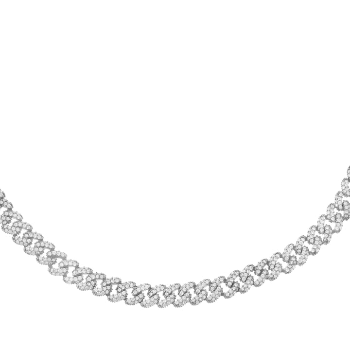 Silver XS Pavé Chain Link Choker - Adina Eden's Jewels