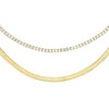 Gold Tennis Choker X Herringbone Necklace Combo Set - Adina Eden's Jewels