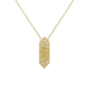  CZ Snake Pendant Necklace - Adina Eden's Jewels