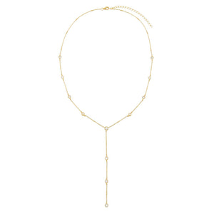  Bezel X Bar Lariat - Adina Eden's Jewels