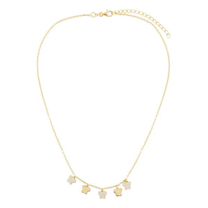  Pavé X Solid Butterflies Necklace - Adina Eden's Jewels