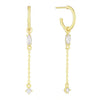 Gold Marquise Chain Drop Hoop Earring - Adina Eden's Jewels