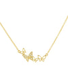 Gold CZ X Open Butterfly Necklace - Adina Eden's Jewels