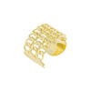 Gold Wide Solid Multi Chain Link Ring - Adina Eden's Jewels