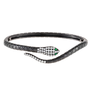 Onyx Onyx Snake Bangle - Adina Eden's Jewels