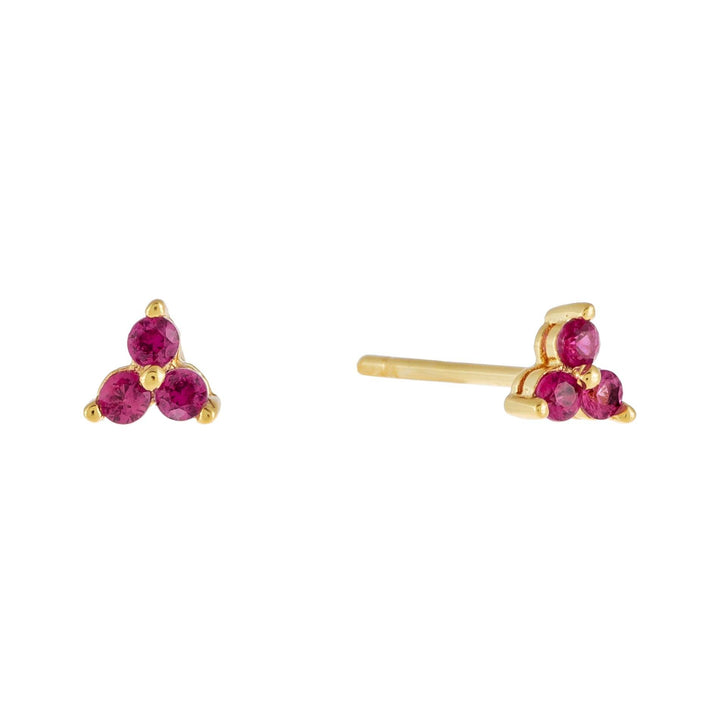 Magenta Colorful Cluster Stud Earring - Adina Eden's Jewels