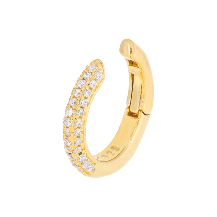 Gold / Large Pavé Hinge Ear Cuff - Adina Eden's Jewels