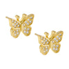 Gold CZ Butterfly Stud Earring - Adina Eden's Jewels