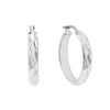 Silver / 25 MM Wide Twisted Hoop Earring - Adina Eden's Jewels