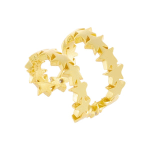 Gold / Single Solid Stars Ear Cuff - Adina Eden's Jewels