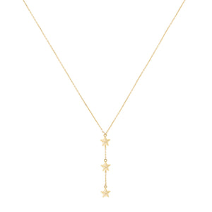 Gold Solid Star Lariat - Adina Eden's Jewels