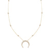 Gold CZ Cowhorn Necklace - Adina Eden's Jewels