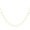 Gold Solid Dangling Lightning Bolts Necklace - Adina Eden's Jewels