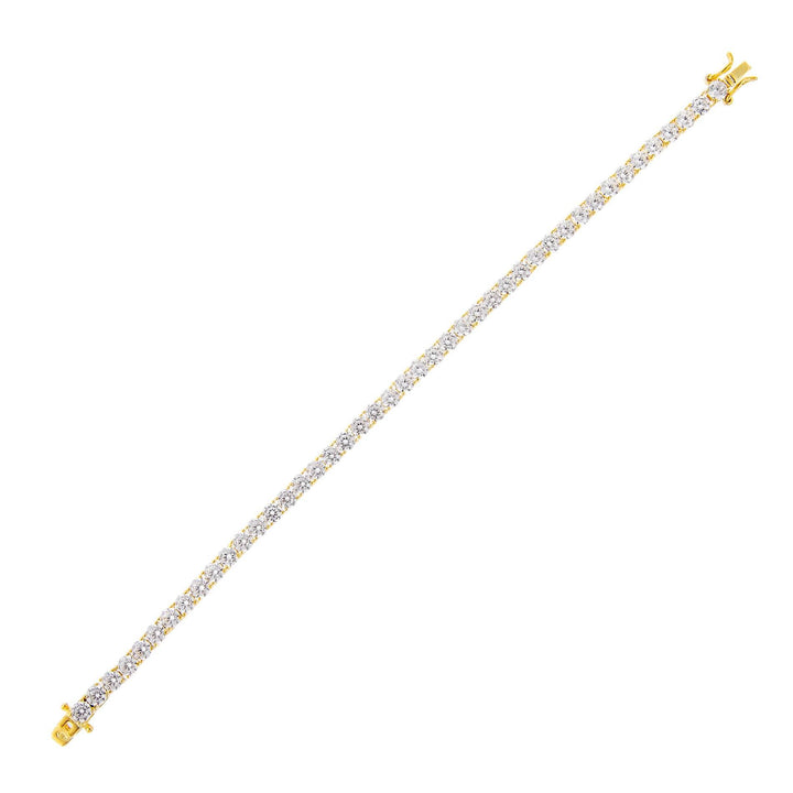 Gold / 4 MM / 7" Adina Eden Eden Tennis Bracelet - Adina Eden's Jewels