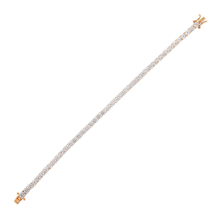 Rose Gold / 4 MM / 7" Adina Eden Eden Tennis Bracelet - Adina Eden's Jewels