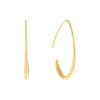 Gold Solid Threader Hoop Earring - Adina Eden's Jewels