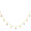 Gold Pavé Dangling Diamond Charms Necklace - Adina Eden's Jewels