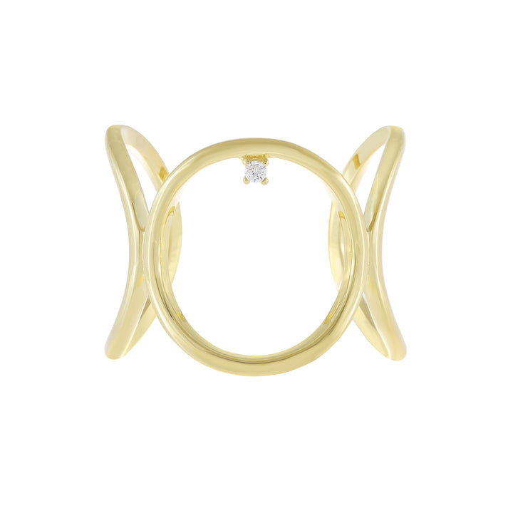 Gold Open Circle Link Ring - Adina Eden's Jewels