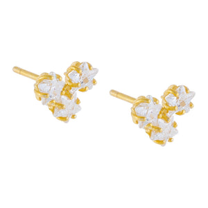 Gold CZ Star Cluster Stud Earring - Adina Eden's Jewels