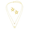  Open Star Necklace X Stud Earring Combo Set - Adina Eden's Jewels