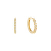 Gold / 15 MM CZ Hoop Earring - Adina Eden's Jewels