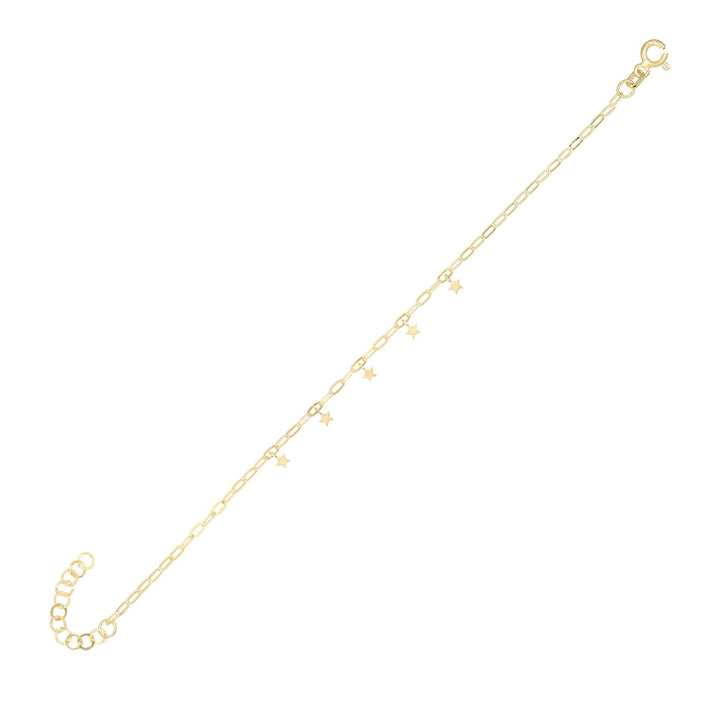 Gold Mini Star Link Bracelet - Adina Eden's Jewels