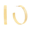 Gold / 40 MM / Plain Wide Hoop Earring - Adina Eden's Jewels