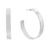 Silver / 40 MM / Plain Wide Hoop Earring - Adina Eden's Jewels