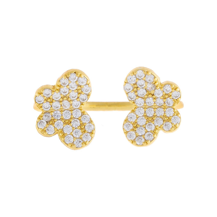  Pavé Double Butterfly Ring - Adina Eden's Jewels