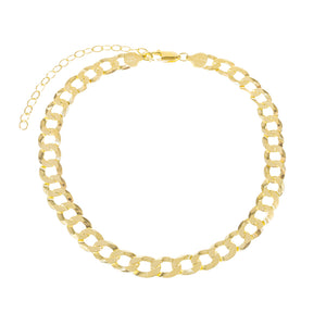 Gold XL Cuban Chain Anklet - Adina Eden's Jewels