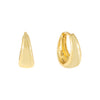 Gold Wide Solid Huggie Earring - Adina Eden's Jewels