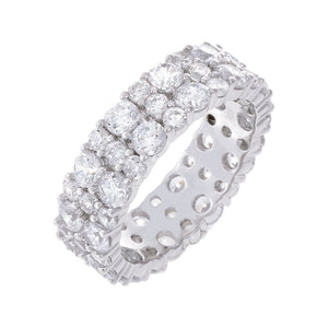 Silver / 7 CZ Round Eternity Band - Adina Eden's Jewels