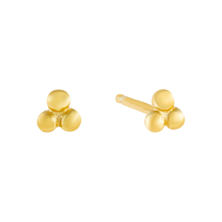 Gold Tiny Solid Cluster Stud Earring - Adina Eden's Jewels