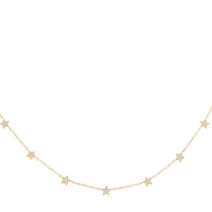 Gold Pavé Multi Star Choker - Adina Eden's Jewels