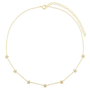  Pavé Multi Star Choker - Adina Eden's Jewels