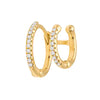 Gold / Single Double Hinge Cartilage Huggie Earring - Adina Eden's Jewels
