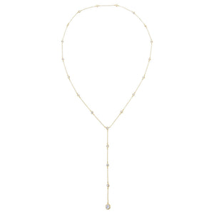  Multi CZ Bezel Lariat - Adina Eden's Jewels